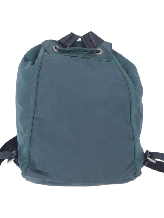 PRADA Backpack Nylon Blue Silver Auth 85634 main image 16